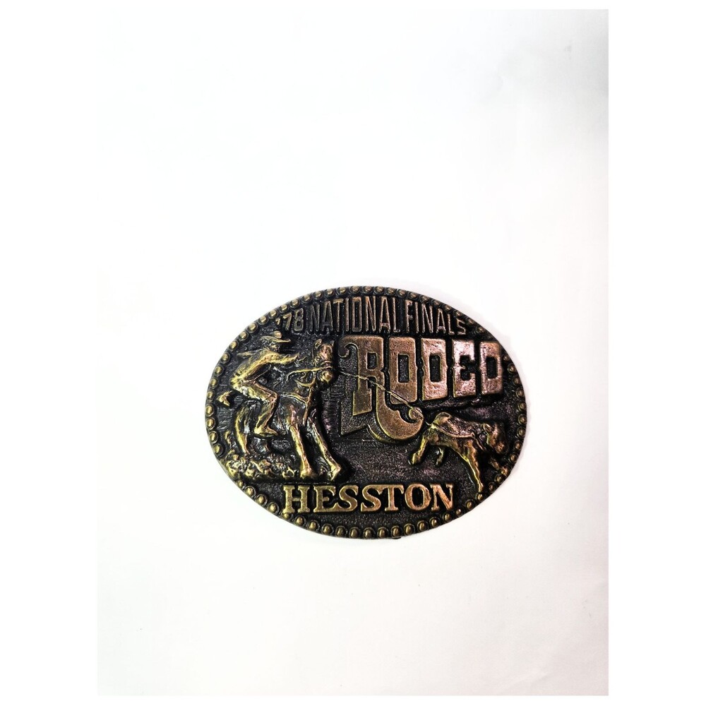 Vintage 1978 Hesston National Finals Rodeo NFR 4th Edition Collector Belt Buckle